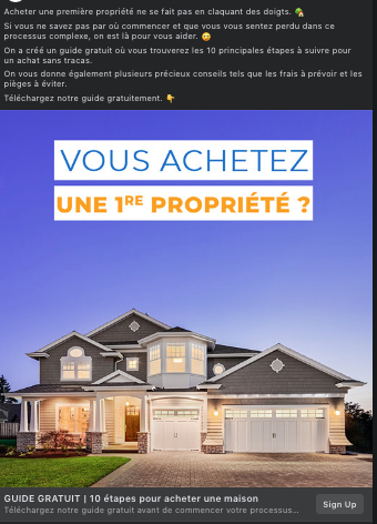 publicité facebook