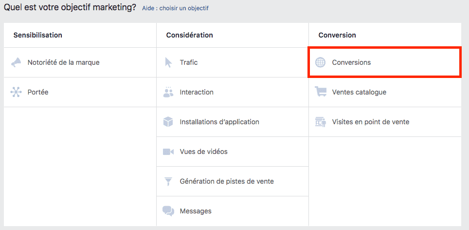 conversion facebook ads