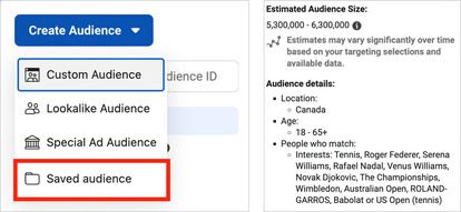 acquisition audience facebook ads