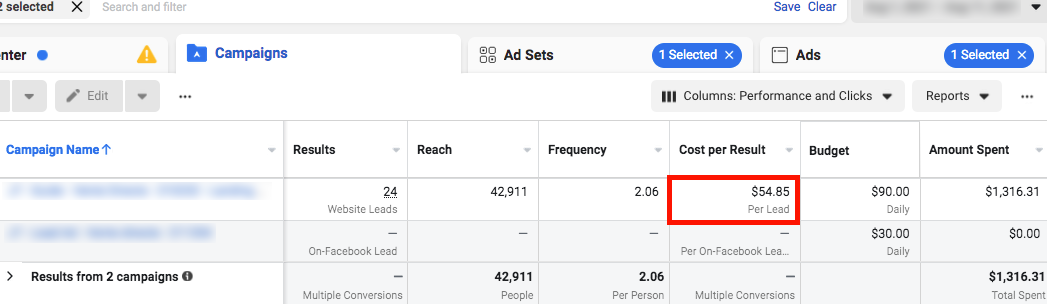 facebook ads lead gen