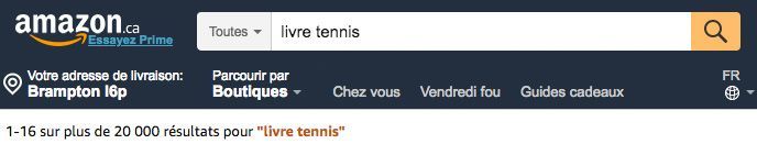 amazon tennis livre