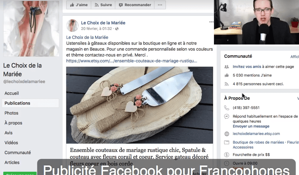 publicité facebook