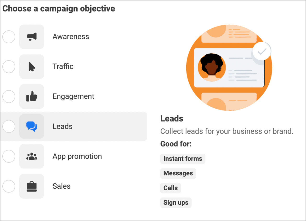 facebook ad objectives