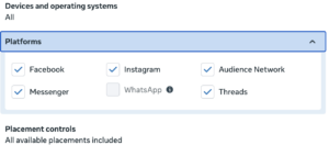 exclure audience network meta ads