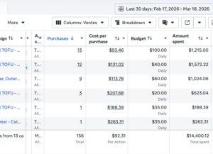 mauvais résultats facebook ads